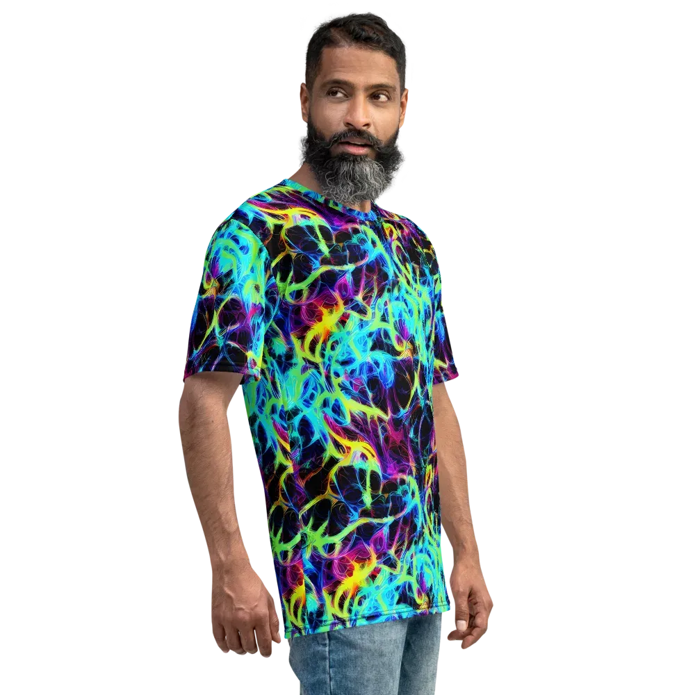 Celestial Tangledown on Men's Crew Neck T-Shirt — Right