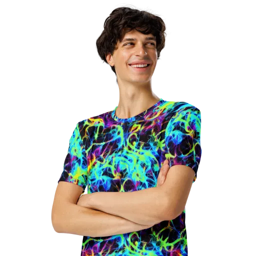 Celestial Tangledown on a Men's Crew Neck T-Shirt