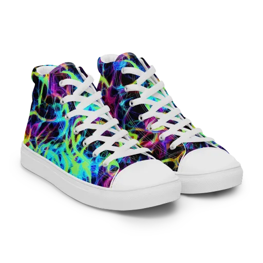 Celestial Tangledown on a Men's High Top Canvas Shoes