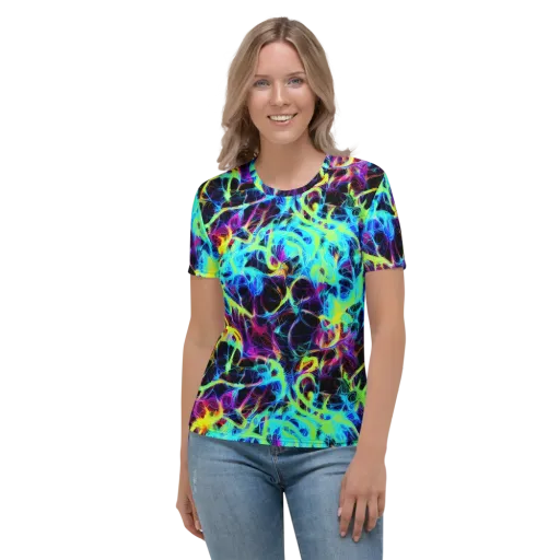 Celestial Tangledown on a Women's Crew Neck T-Shirt