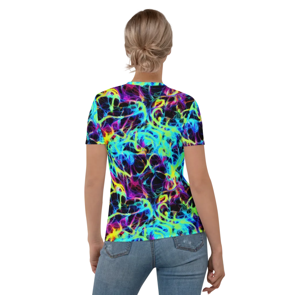 Celestial Tangledown on Women's Crew Neck T-Shirt — Back