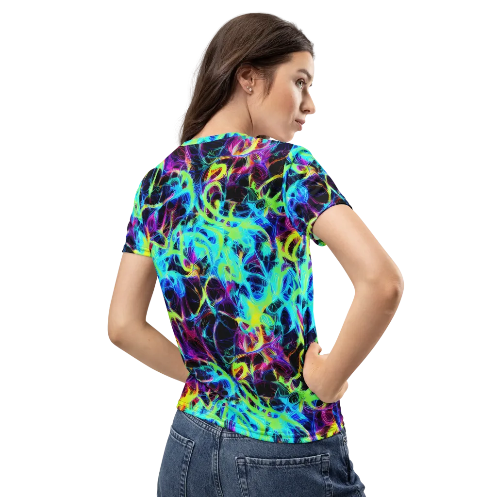 Celestial Tangledown on Women's Crew Neck T-Shirt — Back