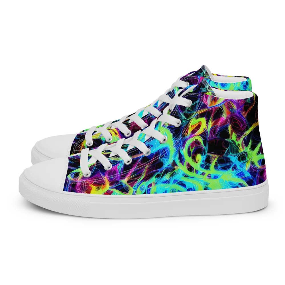 Celestial Tangledown on Women's High Top Canvas Shoes — Left