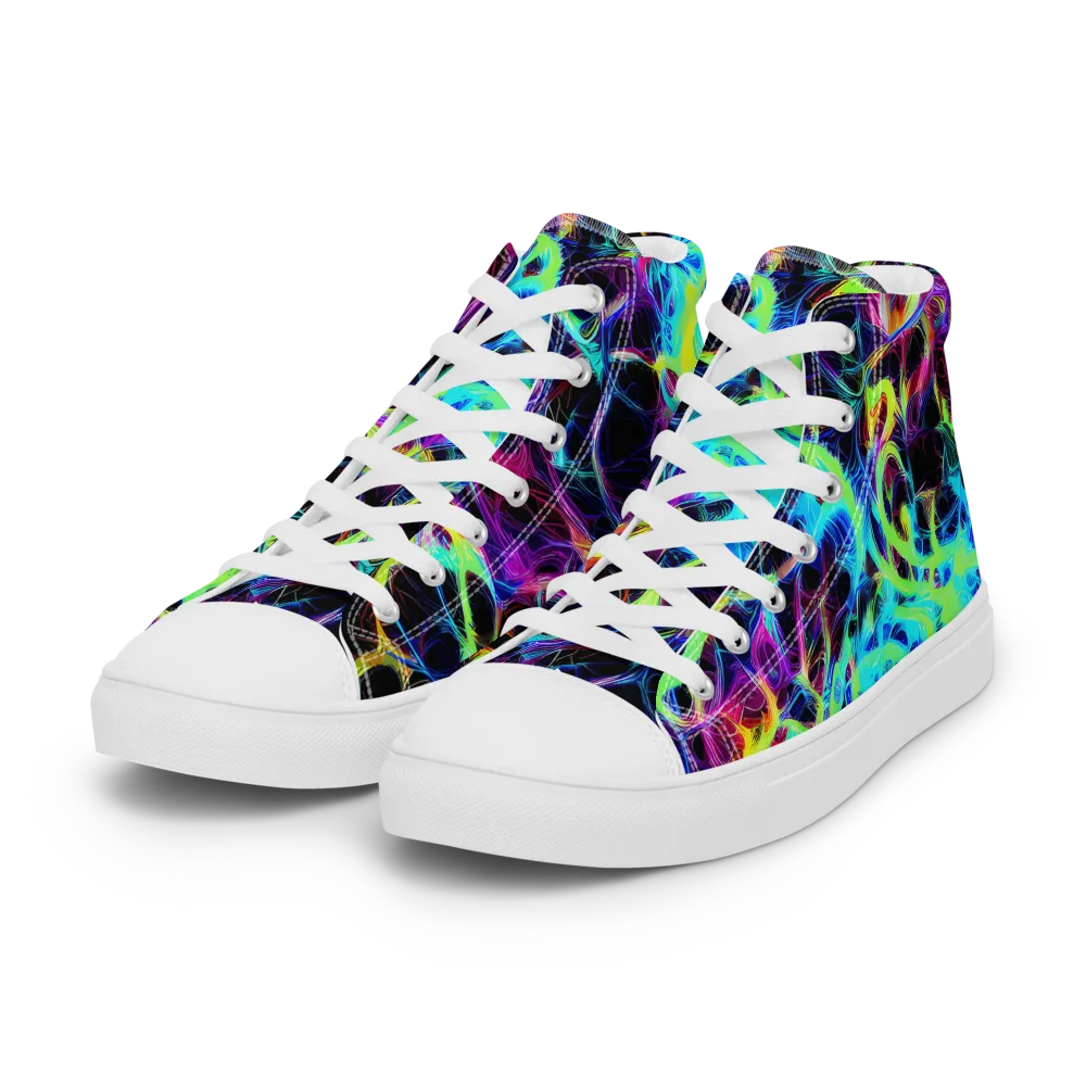 Celestial Tangledown on Women's High Top Canvas Shoes — Left Front