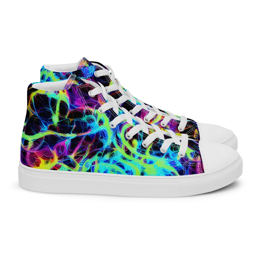 Celestial Tangledown on Women's High Top Canvas Shoes — Right