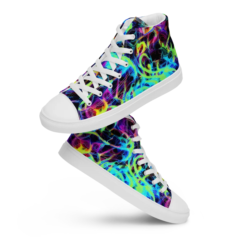 Celestial Tangledown on Women's High Top Canvas Shoes — Front