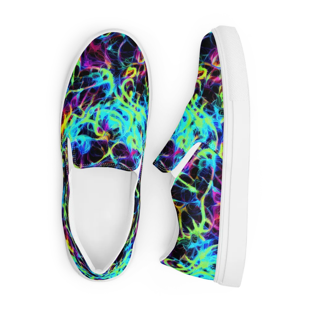Celestial Tangledown on Men's Slip-On Canvas Shoes — Front