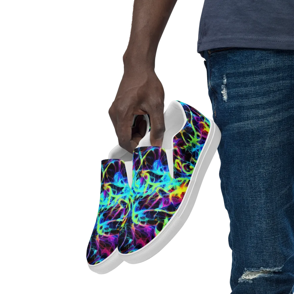 Celestial Tangledown on Men's Slip-On Canvas Shoes — Left Front
