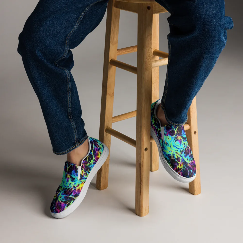 Celestial Tangledown on Men's Slip-On Canvas Shoes — Front
