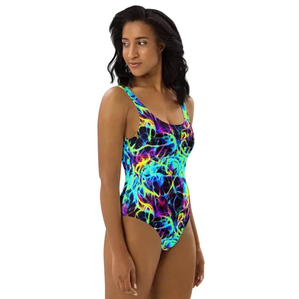 Celestial Tangledown on One-Piece Swimsuit — Right
