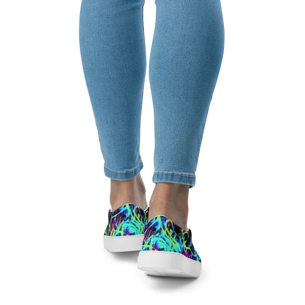 Celestial Tangledown on Women's Slip-On Canvas Shoes — Back