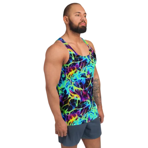 Celestial Tangledown on a Men's Tank Top