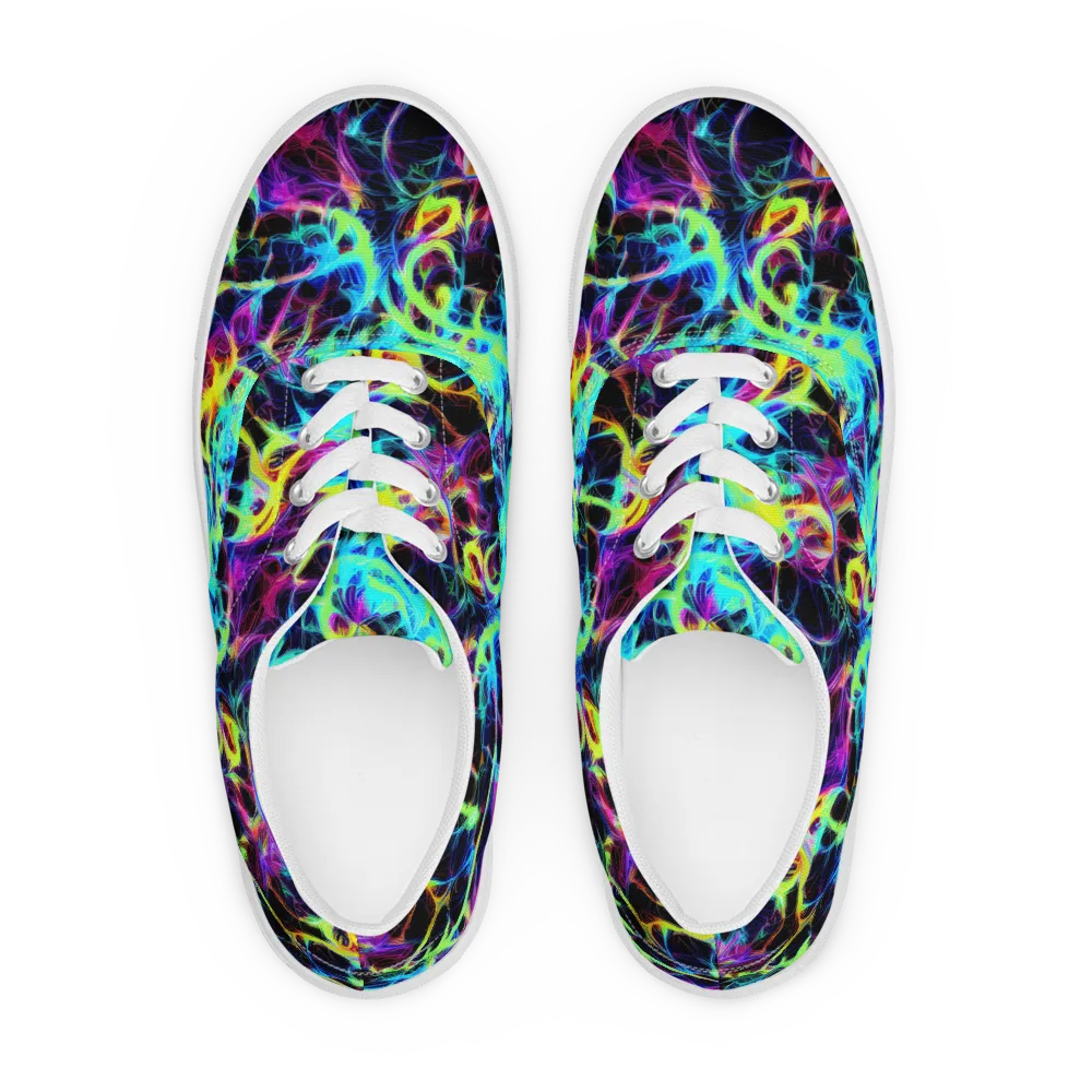 Celestial Tangledown on Men's Lace-Up Canvas Shoes — Front