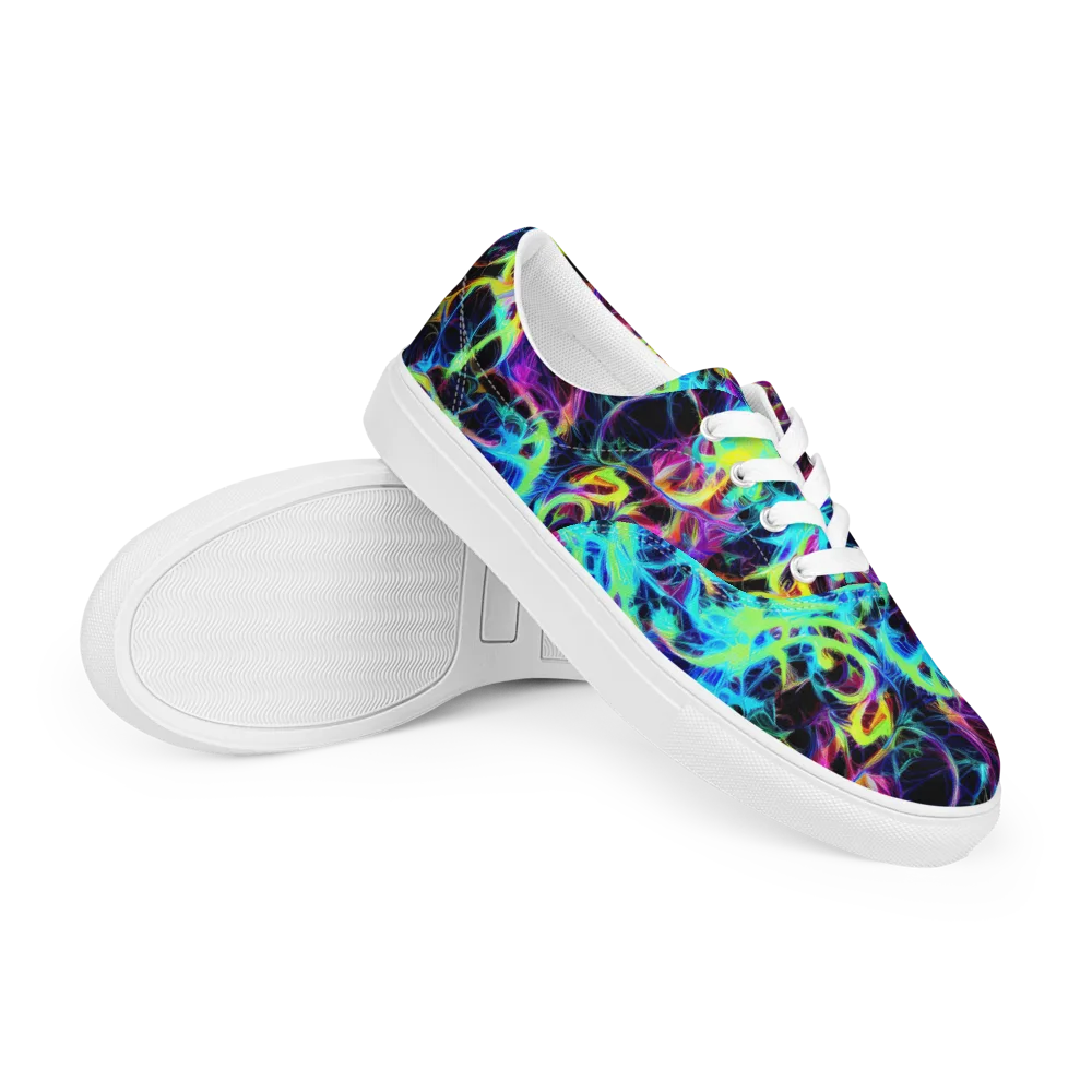 Celestial Tangledown on Men's Lace-Up Canvas Shoes — Right Front