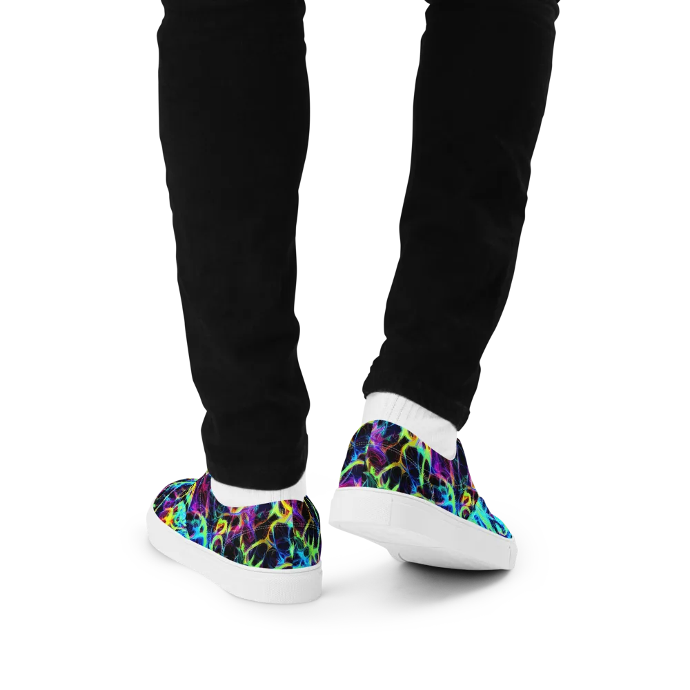 Celestial Tangledown on Men's Lace-Up Canvas Shoes — Back