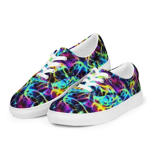 Celestial Tangledown on a Men's Lace-Up Canvas Shoes