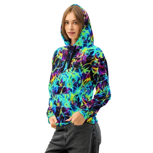Celestial Tangledown on a Cotton Hoodie