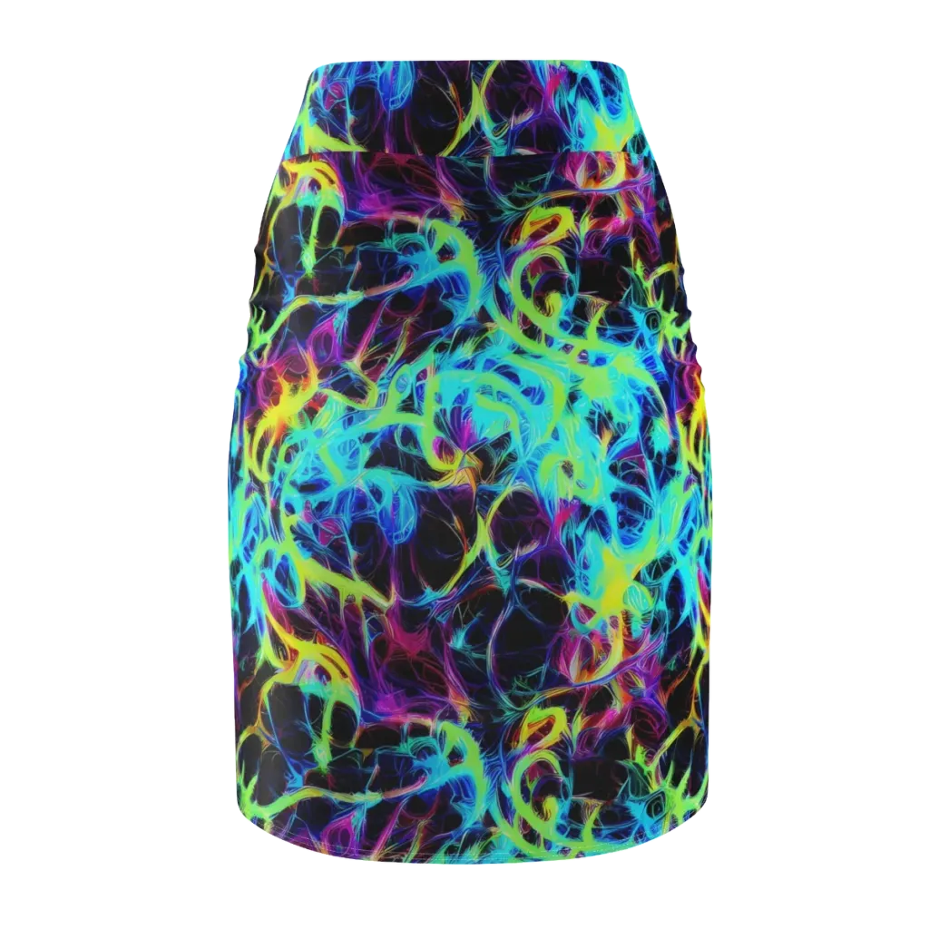Celestial Tangledown on Pencil Skirt — Back