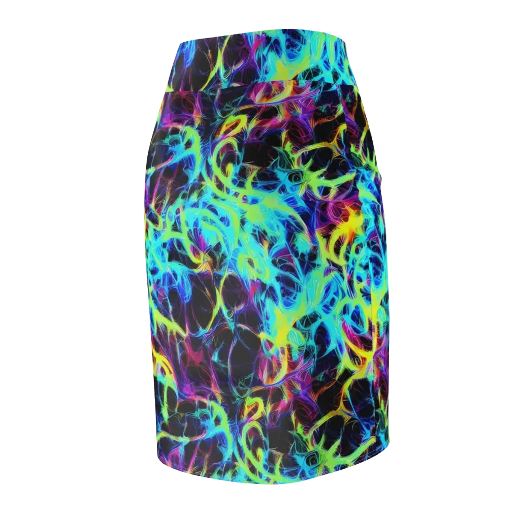 Celestial Tangledown on Pencil Skirt — Back Side