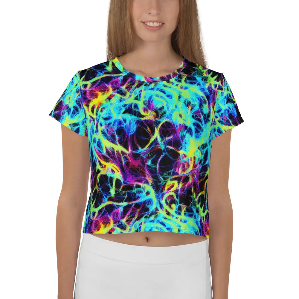 Celestial Tangledown on Crop Tee — Front