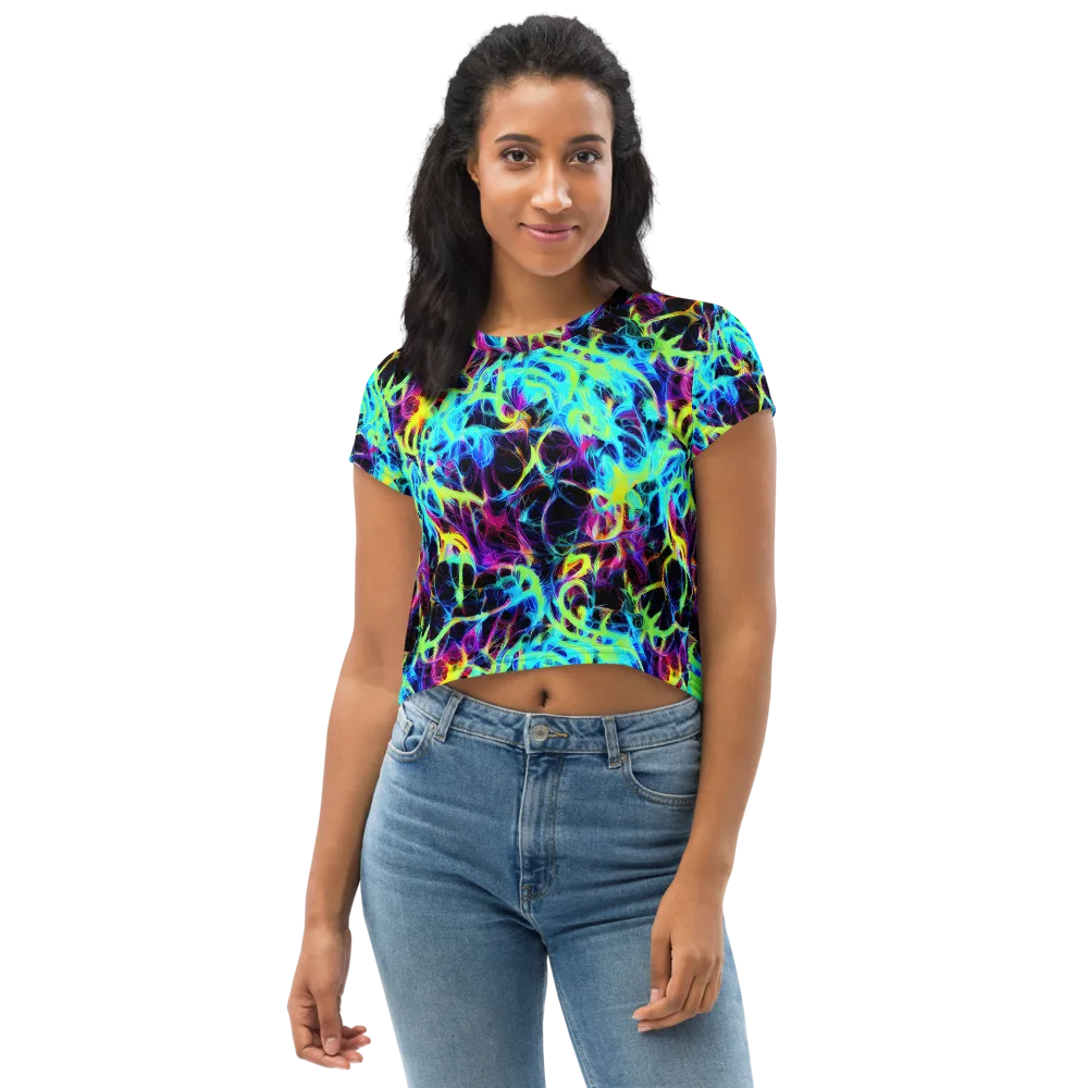 Celestial Tangledown on Crop Tee — Front