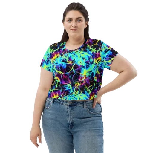 Celestial Tangledown on a Crop Tee