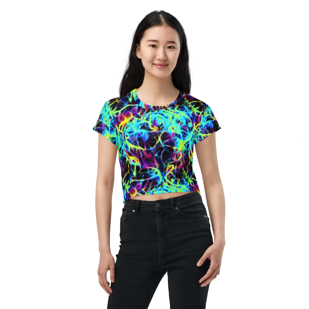 Celestial Tangledown on Crop Tee — Front