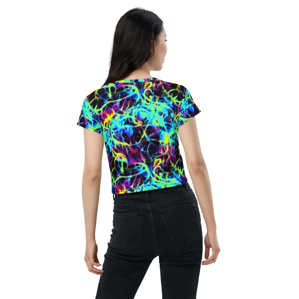 Celestial Tangledown on Crop Tee — Back