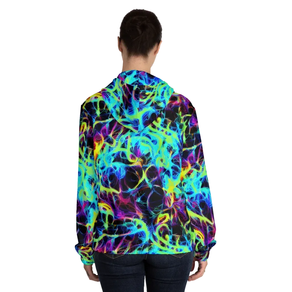 Celestial Tangledown on Women's Full-Zip Hoodie — Back On Person