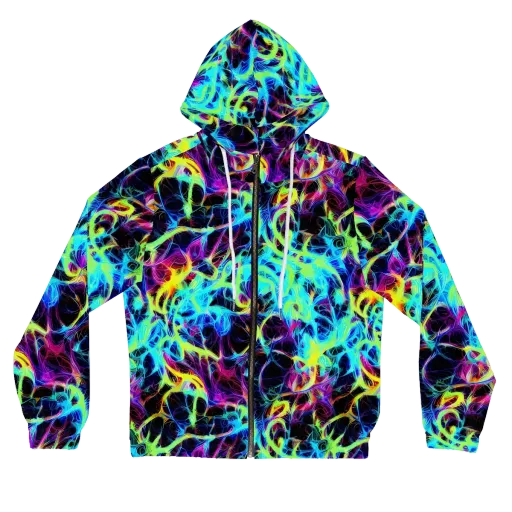 Celestial Tangledown on a Women's Full-Zip Hoodie