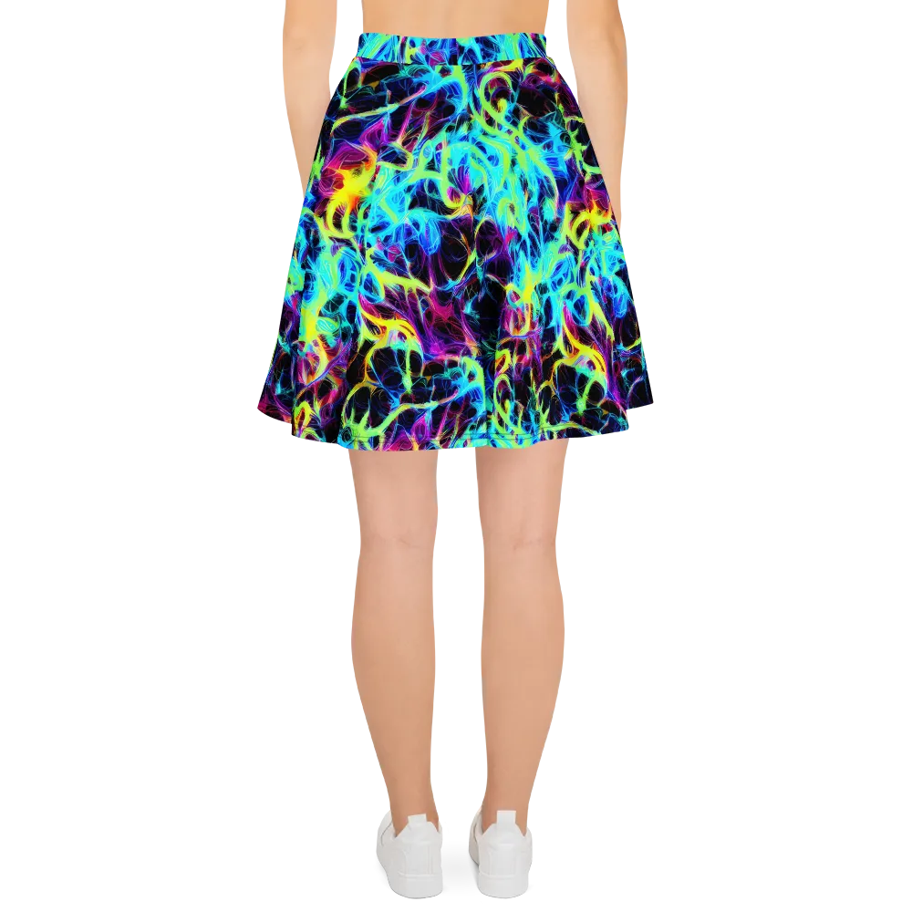 Celestial Tangledown on Skater Skirt — Back