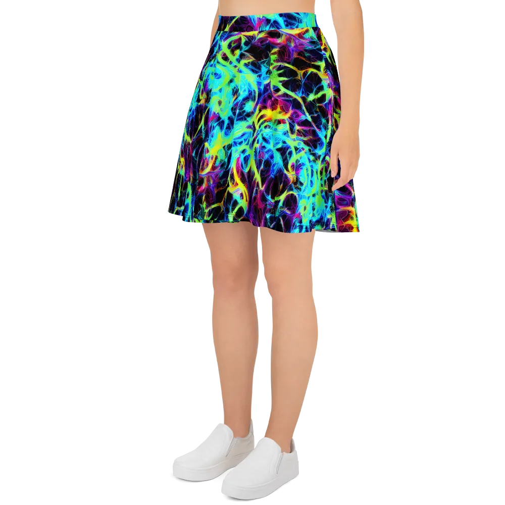 Celestial Tangledown on Skater Skirt — Left