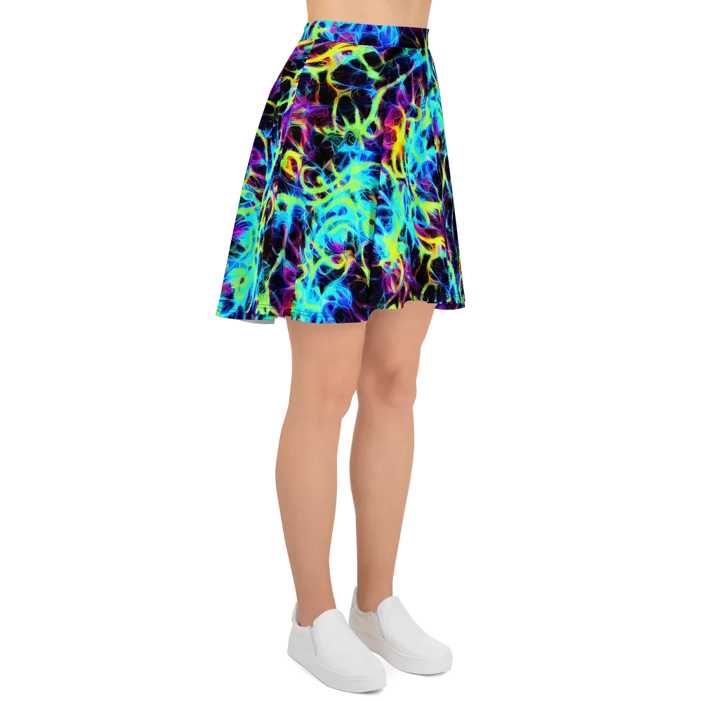 Celestial Tangledown on Skater Skirt — Right