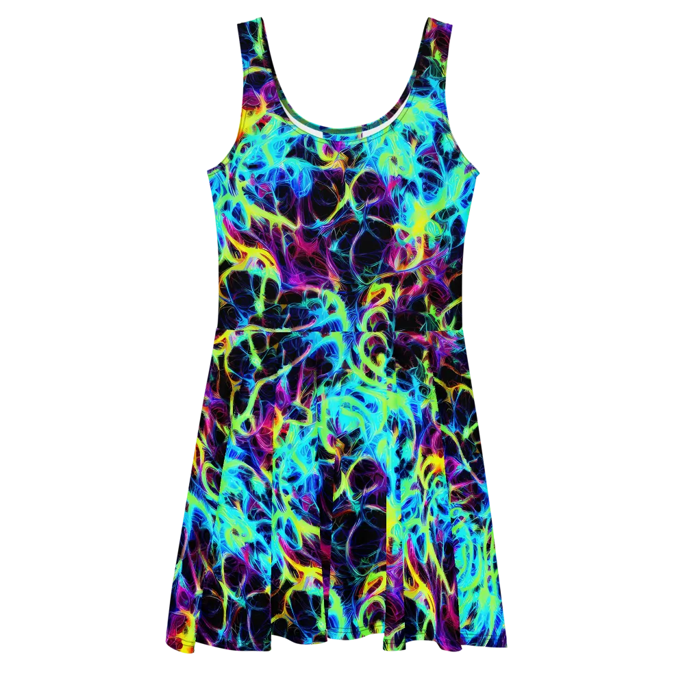 Celestial Tangledown on Skater Dress — Front