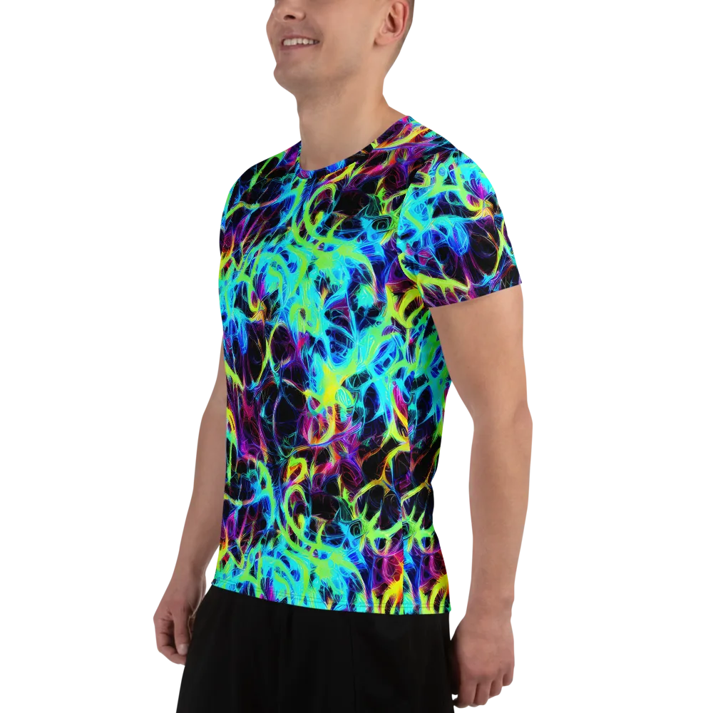 Celestial Tangledown on Men's Athletic T-Shirt — Left