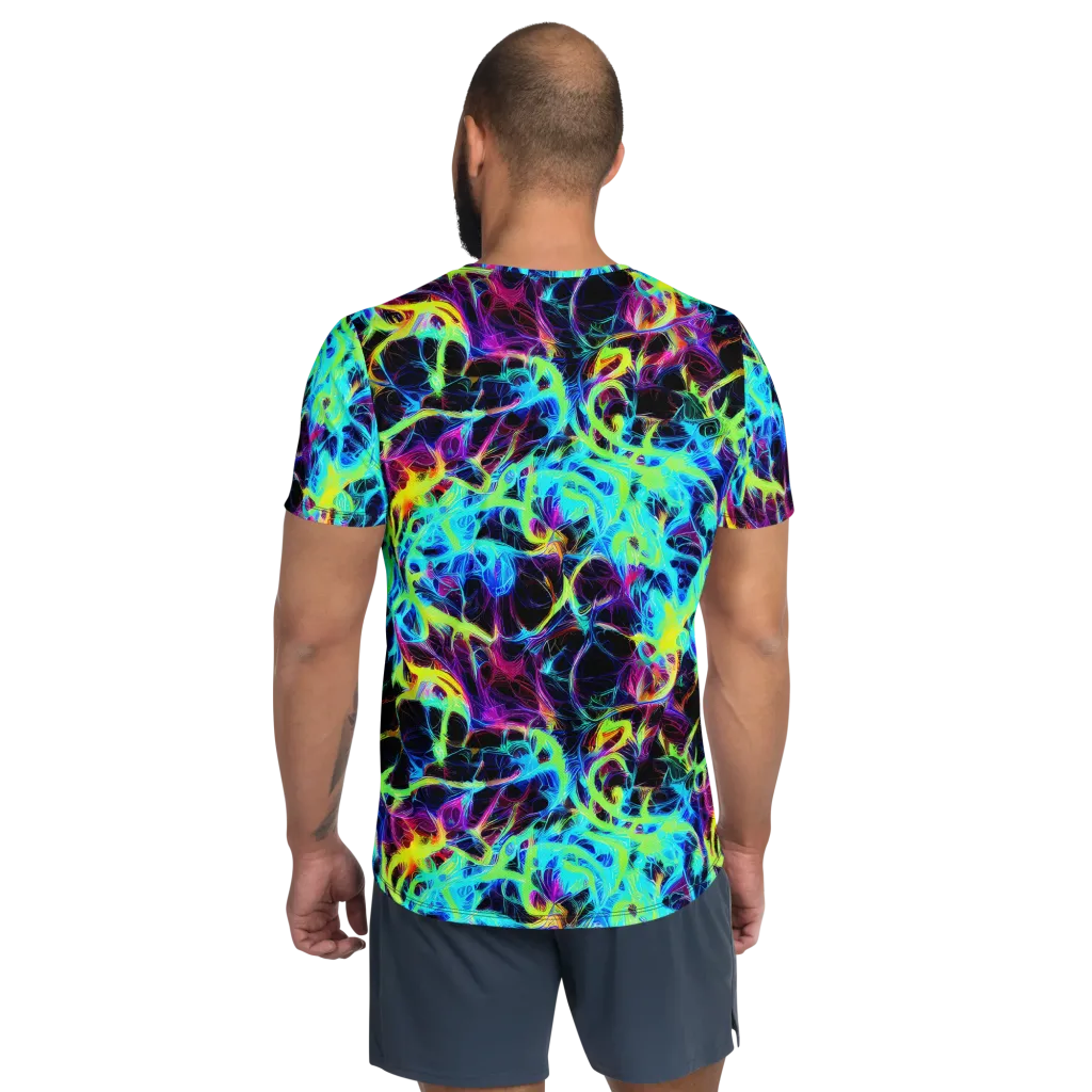 Celestial Tangledown on Men's Athletic T-Shirt — Back