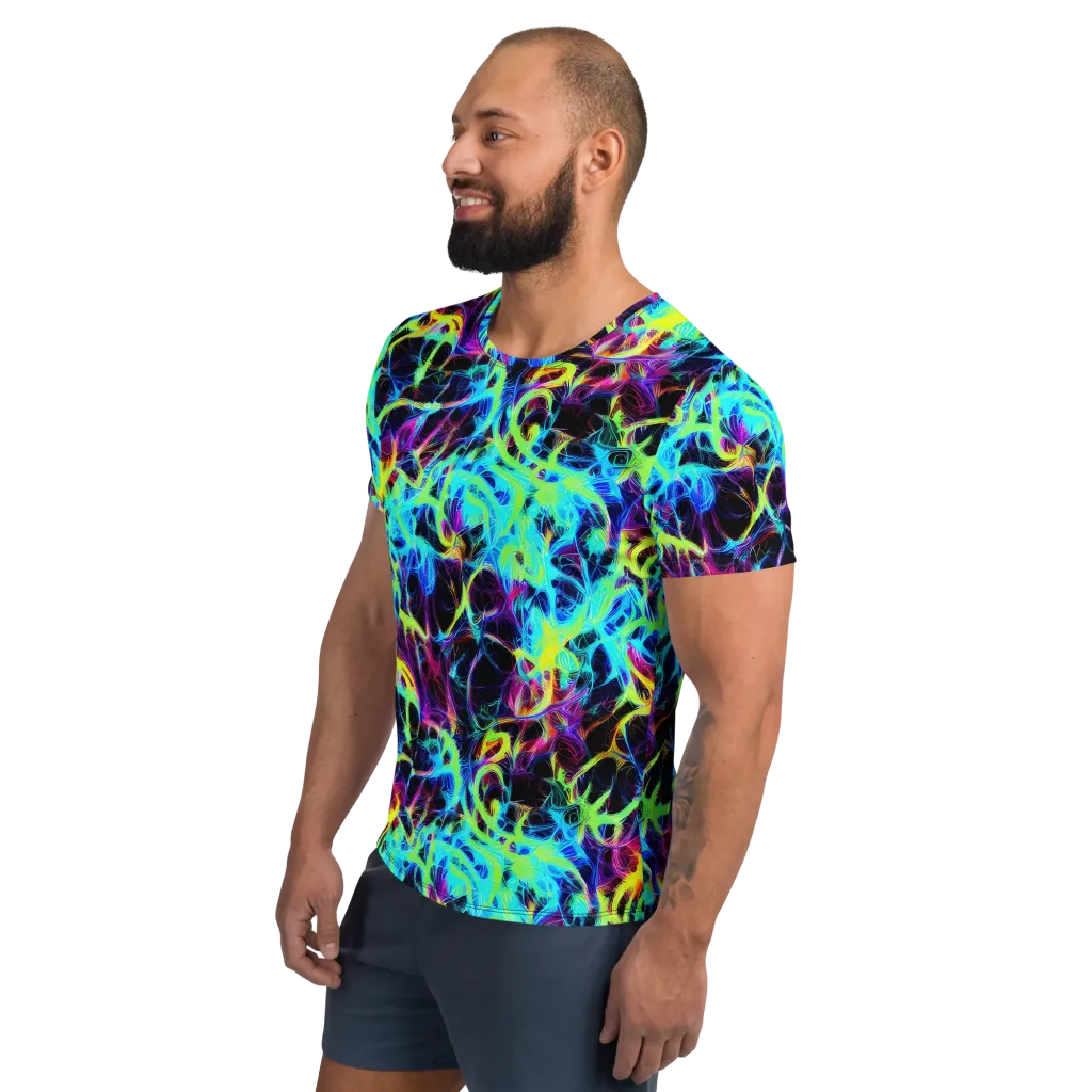 Celestial Tangledown on Men's Athletic T-Shirt — Left