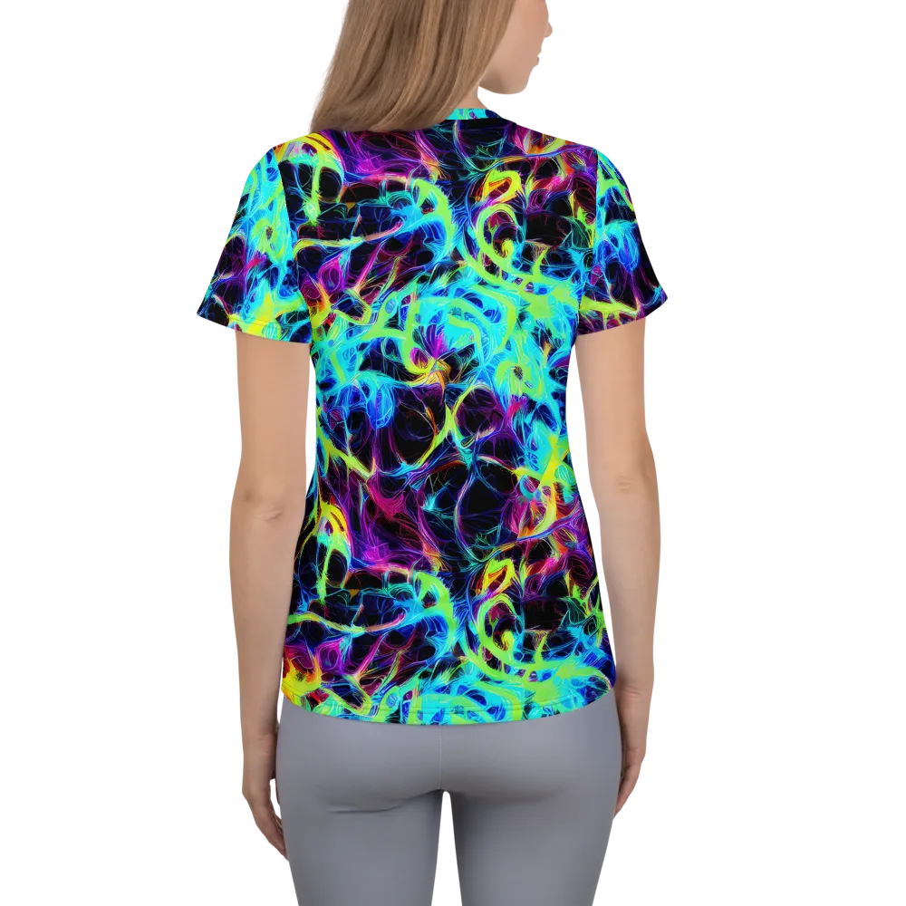 Celestial Tangledown on Women's Athletic T-Shirt — Back