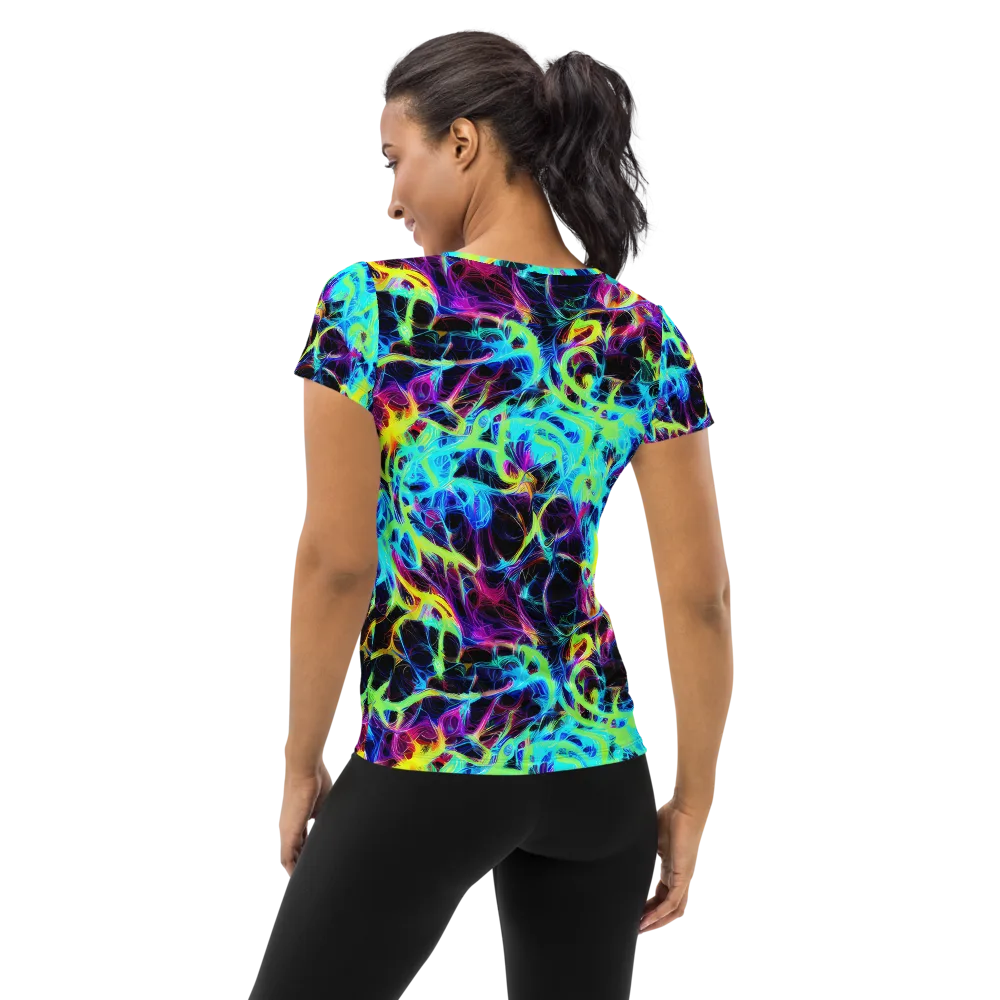 Celestial Tangledown on Women's Athletic T-Shirt — Back