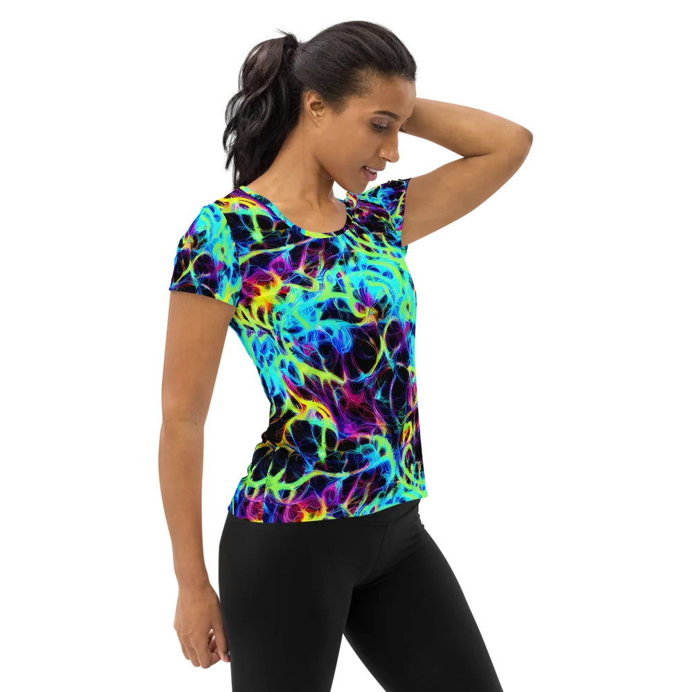 Celestial Tangledown on Women's Athletic T-Shirt — Right