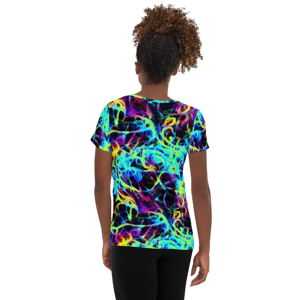 Celestial Tangledown on Women's Athletic T-Shirt — Back