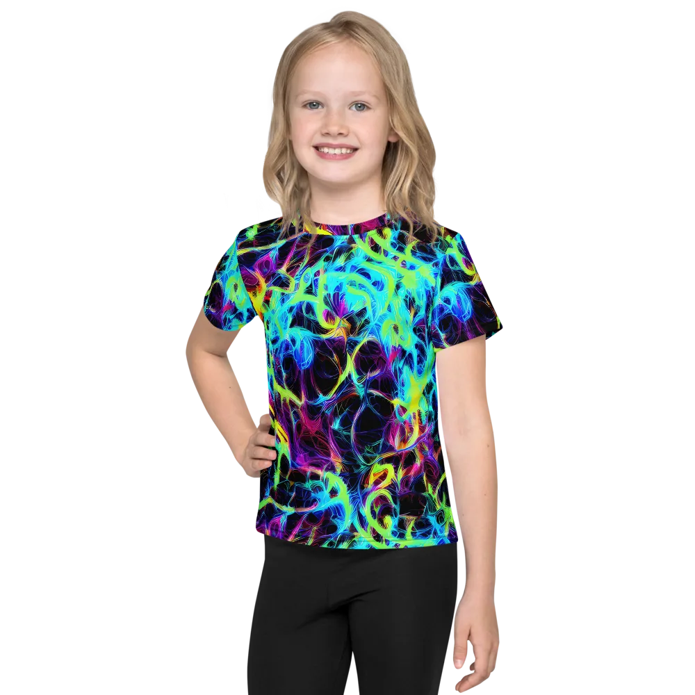 Celestial Tangledown on Kids Crew Neck T-Shirt — Front