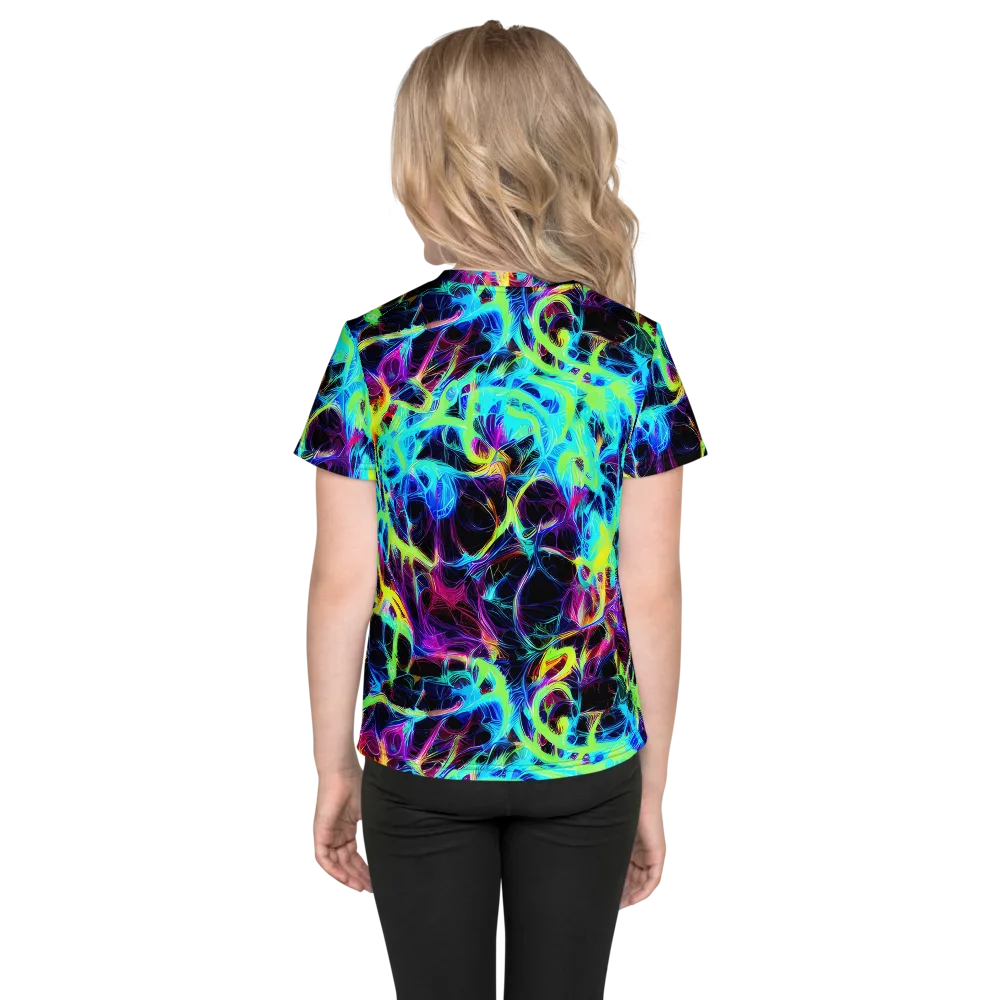 Celestial Tangledown on Kids Crew Neck T-Shirt — Back