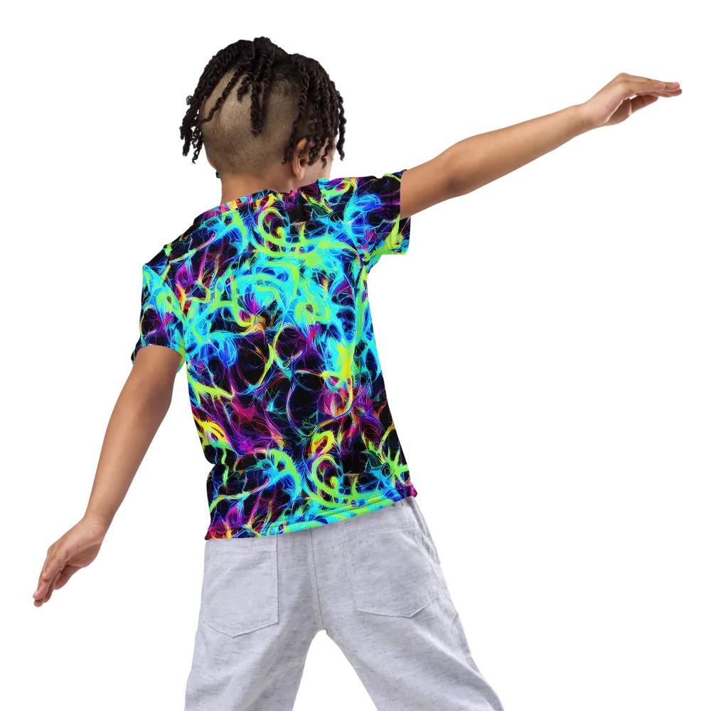 Celestial Tangledown on Kids Crew Neck T-Shirt — Back