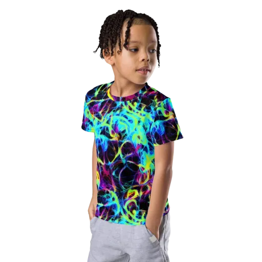Celestial Tangledown on a Kids Crew Neck T-Shirt
