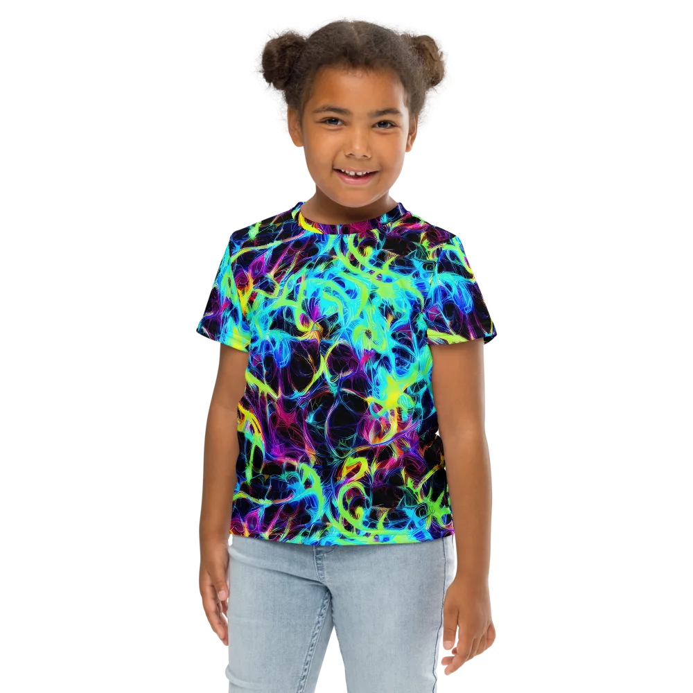 Celestial Tangledown on Kids Crew Neck T-Shirt — Front
