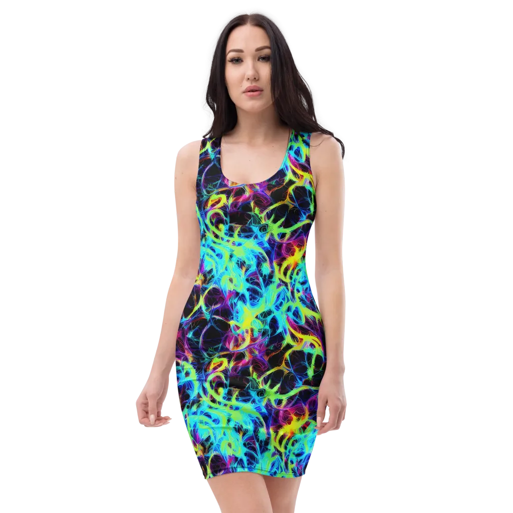 Celestial Tangledown on Bodycon Dress — Front