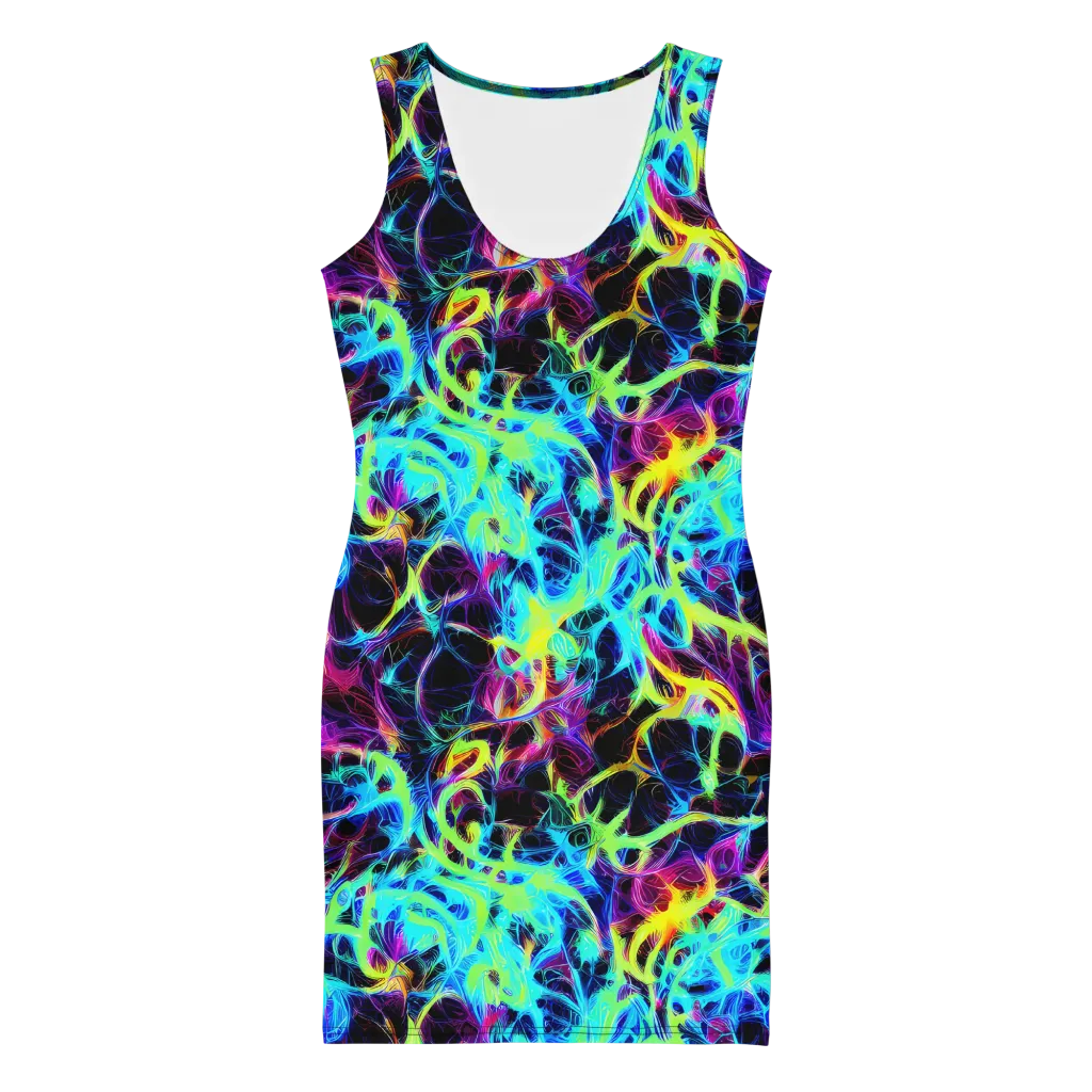 Celestial Tangledown on Bodycon Dress — Front