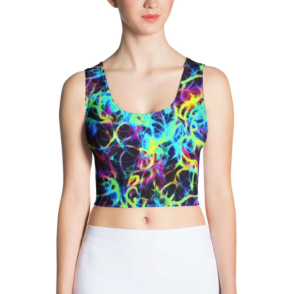 Celestial Tangledown on Crop Top — Front