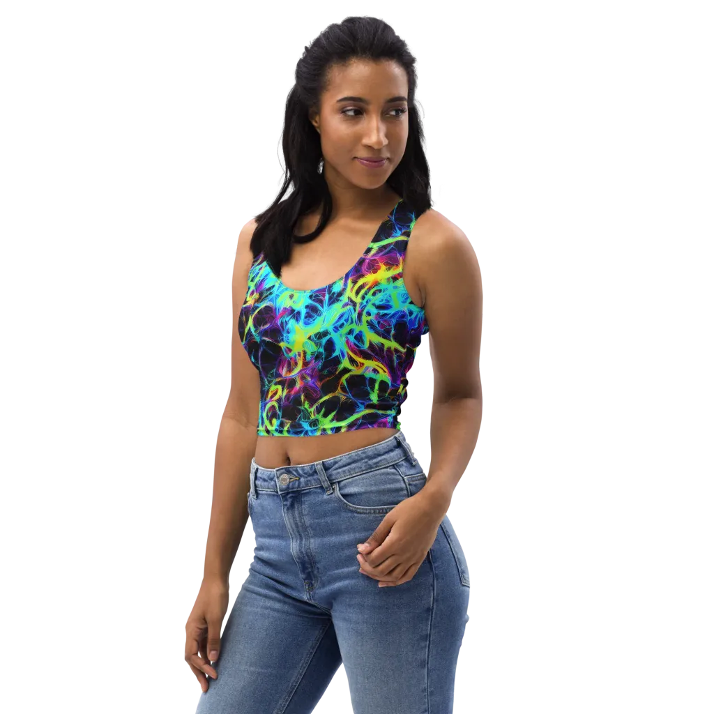 Celestial Tangledown on Crop Top — Left Front